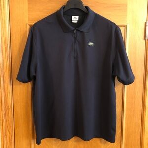 Lacoste Sport Men’s 1/4 Zip Performance Polo Shirt Black Size XXL (8)